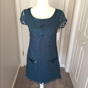 Blue polka dot dress